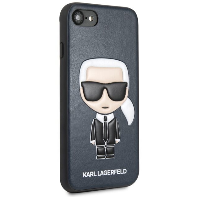 Karl Lagerfeld KLHCI8IKPUBL iPhone 7/8SE 2020 / SE 2022 hardcase blue Iconic Karl Embossed - imagine 5