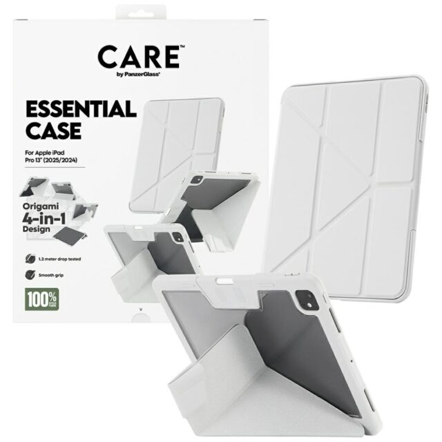 Etui Care by PanzerGlass Y fold do iPad   Pro 13" (2025/2024) jasnoszary - imagine 4