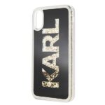 Karl Lagerfeld KLHCPXKAGBK iPhone X/Xs black Karl logo Glitter - imagine 3