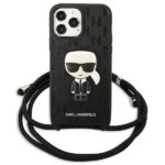 Karl Lagerfeld KLHCP13XCMNIPK iPhone 13 Pro Max 6,7" hardcase black Leather Monogram Patch and - imagine 2