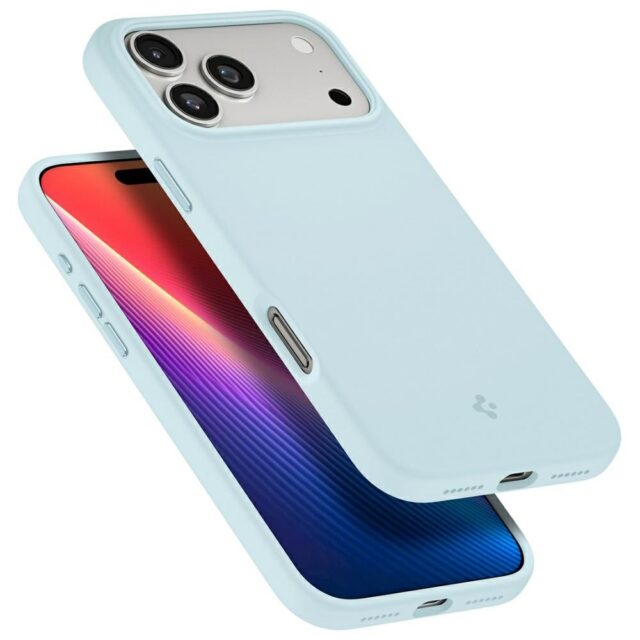 Spigen Silicone Fit MAG MagSafe Case for iPhone 17 Pro Blue - imagine 8