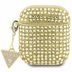 Guess GUA2HDGTPD AirPods 1/2 cover gold Rhinestone Triangle Charm