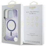 Guess HC Resin Bottom Glitter Case for iPhone 16 Pro Max MagSafe Purple - imagine 8