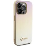 Guess GUHCP15XPSAIRSD iPhone 15 Pro Max 6.7" gold hardcase Saffiano Iridescent Script - imagine 4