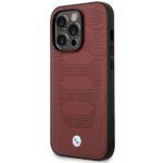 BMW BMHMP14X22RPSR case iPhone 14 Pro Max 6.7" burgundy Leather Seats Pattern MagSafe - imagine 2