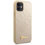 Guess GUHCP12SPUILGLG iPhone 12 mini 5,4" gold hardcase Iridescent Love Script Gold Logo - imagine 4
