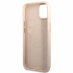Guess GUHMP14SU4GPRP iPhone 14 / 15 / 13 6.1" pink hard case 4G Logo Plate MagSafe - imagine 7