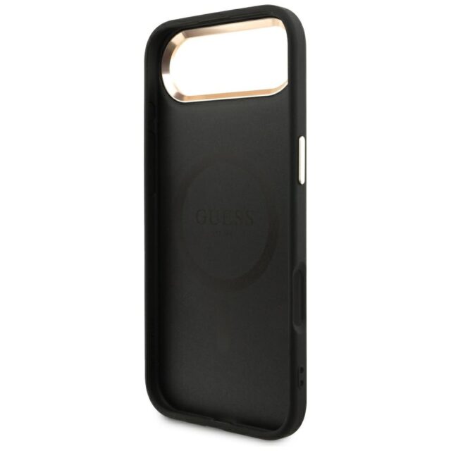 Case Guess 4G Triangle Logo MagSafe for iPhone Air black gold - imagine 7
