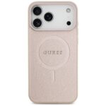 Guess Saffiano Classic Logo MagSafe Case for iPhone 17 Pro Max Pink - imagine 3