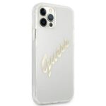 Guess GUHCP12MKTRSVGO iPhone 12/12 Pro 6,1" Transparent hardcase Vintage Script Gold - imagine 4