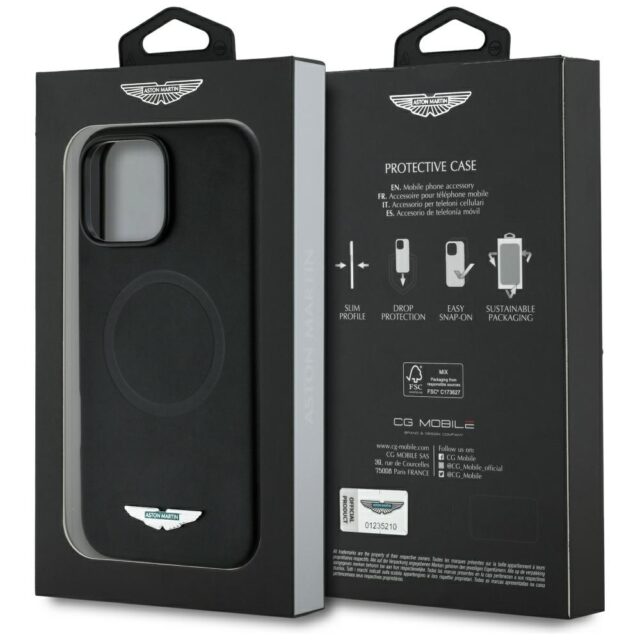 Case Aston Martin HC FW Logo to iPhone  16 Pro Max MagSafe black - imagine 8