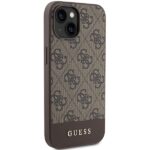 Guess GUHCP15SG4GLBR iPhone 15 / 14 / 13 6.1" brown hardcase 4G Stripe Collection - imagine 4