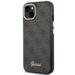 Guess GUHCP14SHG4SHK iPhone 14 / 15 / 13 6.1" black hard case 4G Vintage Gold Logo - imagine 2