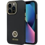 Guess GUHCP13LM4DGPK iPhone 13 Pro / 13 6.1" black hardcase Silicone Logo Strass 4G