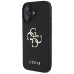 Case Guess Grained Big 4G Logo Small Classic Logo for iPhone 16 black - imagine 2