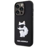 Karl Lagerfeld KLHCP14X3DRKHNK iPhone 14 Pro Max 6.7" black hardcase Rubber Choupette 3D - imagine 2