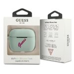 Guess GUACAPLSVSBF AirPods Pro cover blue fuschia Silicone Vintage - imagine 3