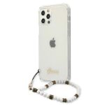Guess GUHCP12MKPSWH iPhone 12/12 Pro 6,1" Transparent hardcase White Pearl - imagine 2