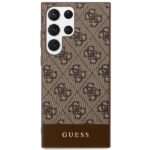 Guess GUHCS23LG4GLBR S23 Ultra S918 brown hardcase 4G Stripe Collection - imagine 3