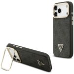 Case Guess 4G PU Triangle Logo & Stand Camera Magsafe for iPhone 17 Pro Max black