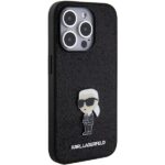Karl Lagerfeld KLHCP15LGKNPSK iPhone 15 Pro 6.1" black hardcase Fixed Glitter Ikonik Logo Meta - imagine 4