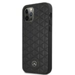 Mercedes MEHCP12LSPSBK iPhone 12 Pro Max 6,7" black hardcase Leather Quilted Embossed - imagine 2