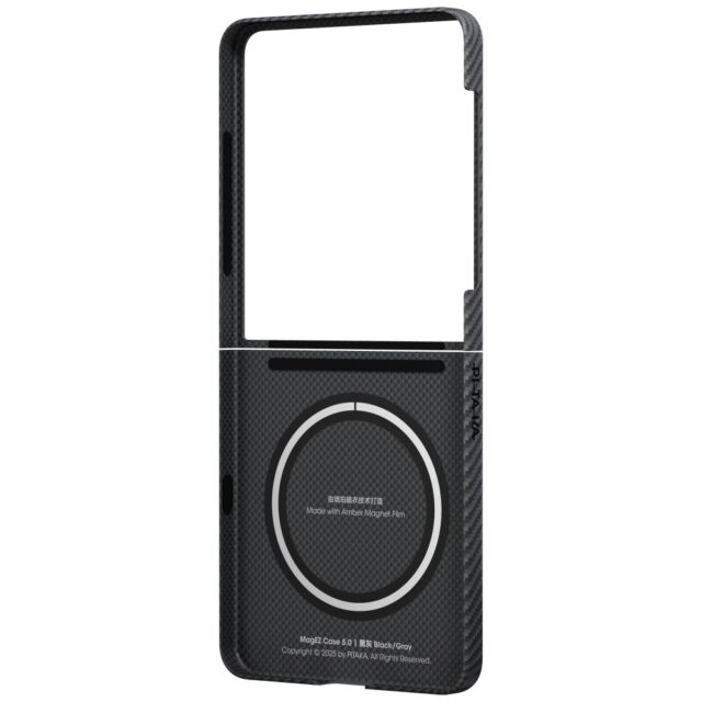 Case PITAKA Ultra-Slim MagSafe for Samsung Galaxy Z Flip7 black grey - imagine 3