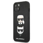 Karl Lagerfeld KLHCP13MSAKICKCBKiPhone 13 / 14 / 15 6,1" black hardcase Saffiano Karl & Choupette - imagine 2