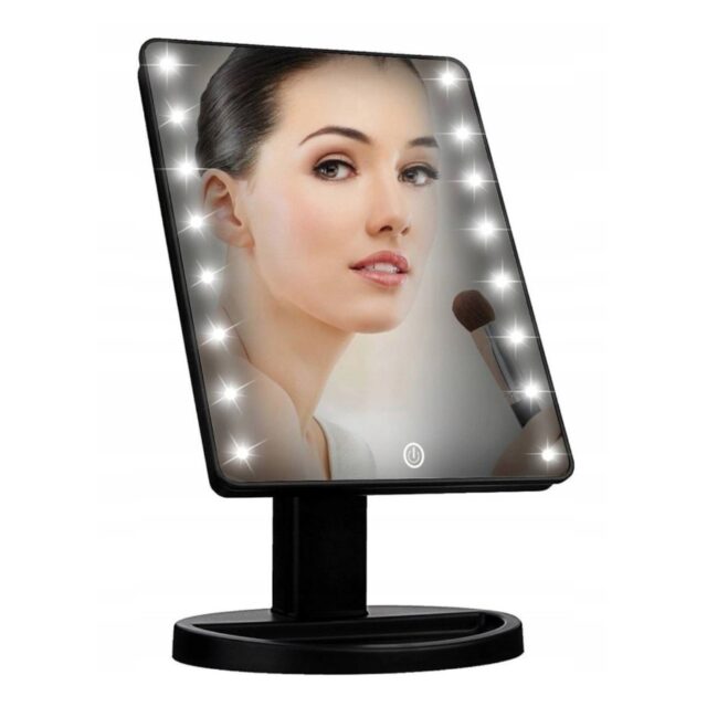 Extralink Makeup Mirror, Black Lighted with Stand - imagine 4