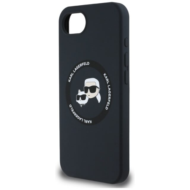Case Karl Lagerfeld Silicone Karl&Choupette Heads MagSafe for iPhone 16e black - imagine 6