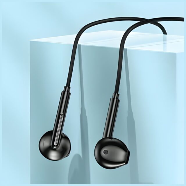 AWEI PC-7T USB-C 1.2m stereo headphones black - imagine 2