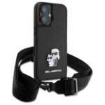 Karl Lagerfeld KLHCP16SSAKCPBK iPhone 16 6.1" black hardcase Saffiano Karl&Choupette Metal Pi - imagine 3