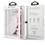 Guess GUHCPXGLHFLRA iPhone X/Xs raspberry hard case Glitter Hearts - imagine 7