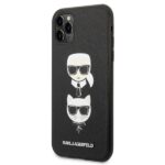 Karl Lagerfeld KLHCN58SAKICKCBK iPhone 11 Pro 5,8" black hardcase Saffiano Karl&Choupette Head - imagine 2