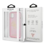 Guess GUHCP13MPCUGL4GPI iPhone 13/ 14 / 15 6,1" pink hard case Glitter 4G Big Logo - imagine 8
