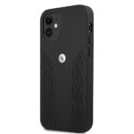 BMW BMHCP12SRSPPK iPhone 12 mini 5,4" black hardcase Leather Curve Perforate - imagine 2