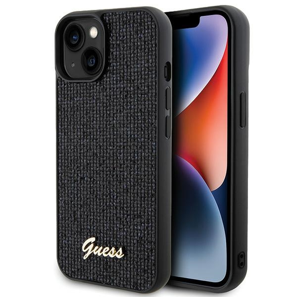 cps-da36508628f9c39efecea2ce6f944824-2025-12-06-14-01-30 Guess GUHCP14SPMSDGSK iPhone 14 / 15 / 13 6.1" black hardcase Disco Metal Script - imagine 1