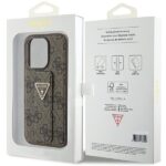 Guess GUHCP15LPGS4TDW iPhone 15 Pro 6.1" brown hardcase Grip Stand 4G Triangle Strass - imagine 9