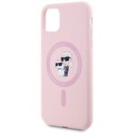 Case Karl Lagerfeld Silicone Karl&Choupette MagSafe for iPhone 11 pink - imagine 6