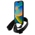 BMW BMHCP16X23PSCCK iPhone 16 Pro Max 6.9" black hardcase M Edition Carbon Stripe & Strap - imagine 4