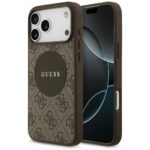 Case Guess 4G Circle Classic Logo        MagSafe for iPhone 17 Pro Max brown