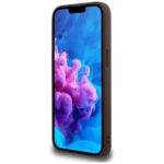 Case Guess 4G Ring Triangle Logo MagSafe for iPhone 16e brown - imagine 5