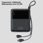 USAMS power bank PB69 10000mAh 22.5W QC3.0+PD Fast Charge digital display black 10KCD18601 (US-CD186 - imagine 2