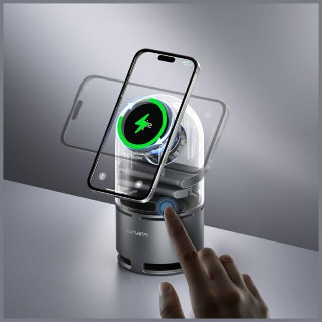 Charging station 4smarts ChargeBot Sound Qi2 gray - imagine 8