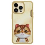 Nimmy case iPhone 15 Pro 6.1" khaki Big  Eyed Pet 2.0 Cat