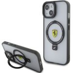 Ferrari FEHMP15MUSCAK iPhone 15 Plus /14 Plus 6.7" black hardcase Ring Stand 2023 Collection