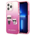 Karl Lagerfeld KLHCP13XTGKCP iPhone 13 Pro Max 6,7" hardcase pink Gradient Ikonik Karl & Choup