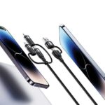 USAMS Cable U85 2xUSB-C/USB/Micro-USB/Lightning 6in1 1.2m 100W PD Fast Charge black SJ645USB01 - imagine 6