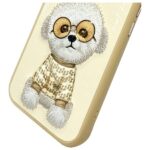 Nimmy case iPhone 15 6.1" khaki Glasses Cool Dog - imagine 10