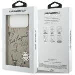 Karl Lagerfeld Grained Pattern & Logo MagSafe Case for iPhone 17 Pro Max Gray - imagine 8